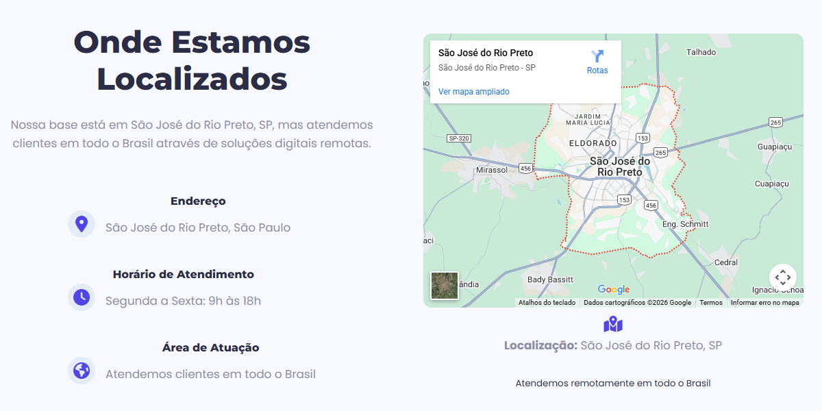 Seção de Serviços ou Localização